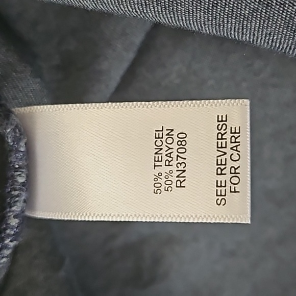 Cato Dark Chambray Snap Front Long Sleeve Blouse NWOT - Picture 12 of 14